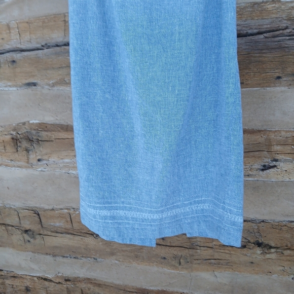 Norton McNaughton Blue Linen Blend Maxi Skirt LP - Picture 3 of 8